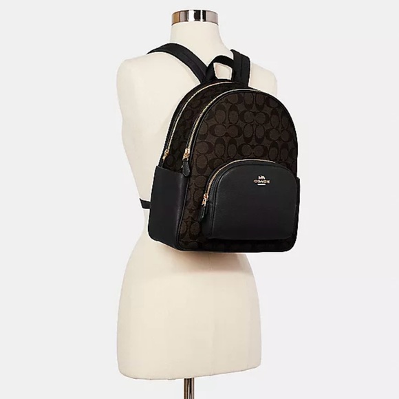 COACH Court Backpack In Signature Canvas - Picture 5 of 5